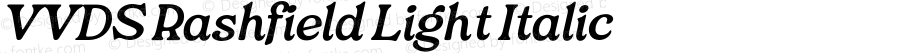 VVDS Rashfield Light Italic