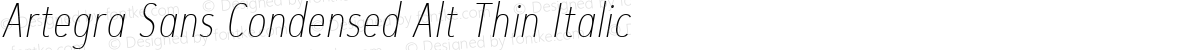 Artegra Sans Condensed Alt Thin Italic