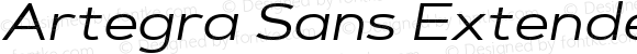 Artegra Sans Extended Italic 1.006