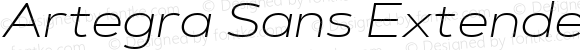 Artegra Sans Extended ExtraLight Italic