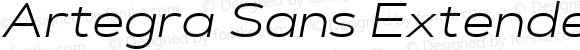 Artegra Sans Extended Alt Light Italic 1.006