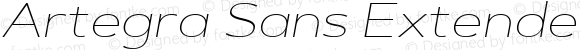 Artegra Sans Extended Alt Thin Italic 1.006
