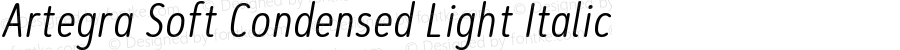 Artegra Soft Condensed Light Italic