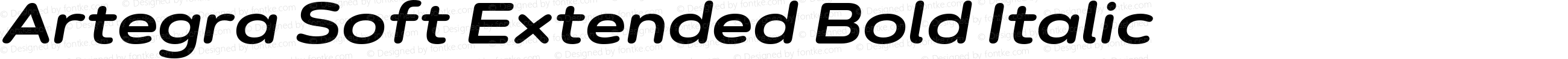 Artegra Soft Extended Bold Italic