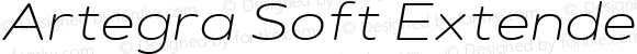 Artegra Soft Extended ExtraLight Italic