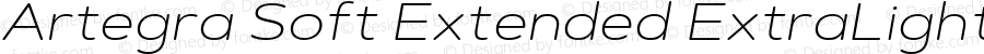 Artegra Soft Extended ExtraLight Italic