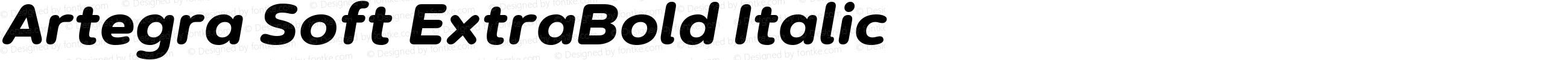 Artegra Soft ExtraBold Italic
