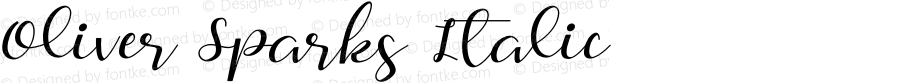 Oliver Sparks Italic