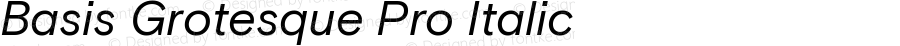 Basis Grotesque Pro Italic