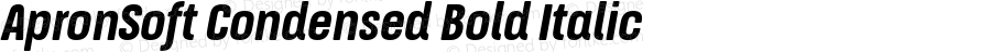 ApronSoft Condensed Bold Italic