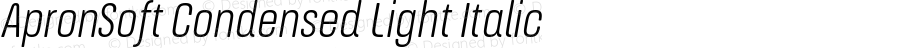 ApronSoft Condensed Light Italic