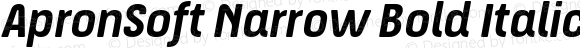 ApronSoft Narrow Bold Italic