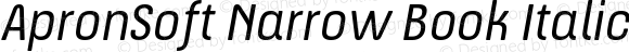 ApronSoft Narrow Book Italic