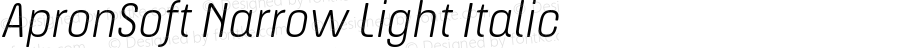 ApronSoft Narrow Light Italic