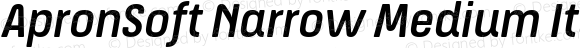 ApronSoft Narrow Medium Italic