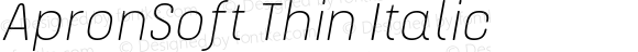 ApronSoft Thin Italic