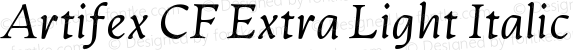 Artifex CF Extra Light Italic