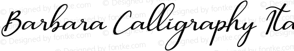 Barbara Calligraphy Italic