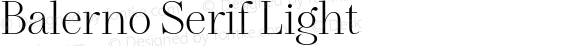 Balerno Serif Light