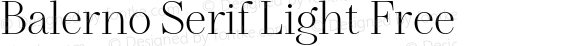 Balerno Serif Light Free