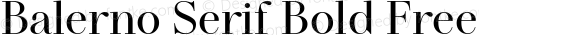 Balerno Serif Bold Free