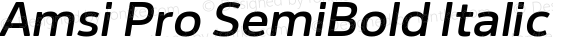 Amsi Pro SemiBold Italic