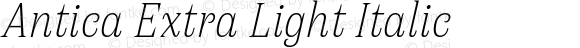 Antica Extra Light Italic