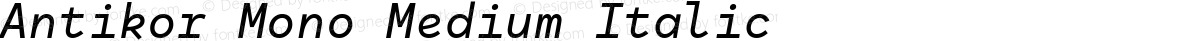 Antikor Mono Medium Italic