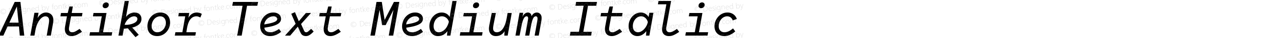 Antikor Text Medium Italic