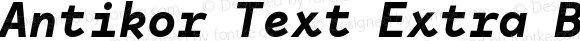 Antikor Text Extra Bold Italic