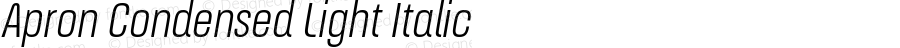 Apron Condensed Light Italic