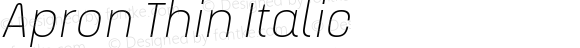 Apron Thin Italic