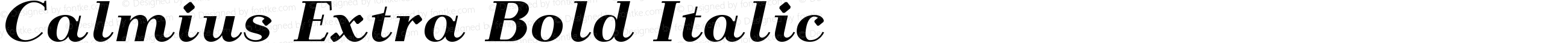 Calmius Extra Bold Italic