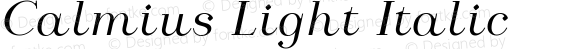 Calmius Light Italic
