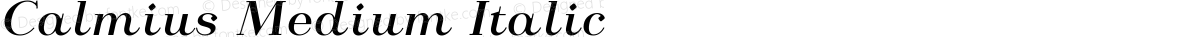 Calmius Medium Italic