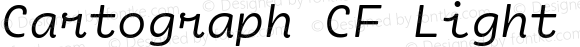 Cartograph CF Light Italic