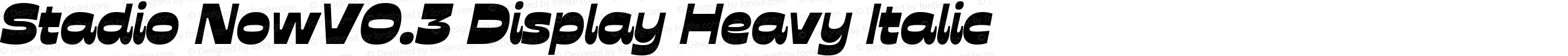 Stadio NowV0.3 Display Heavy Italic