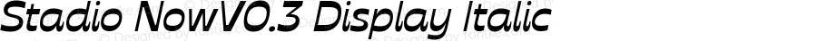 Stadio NowV0.3 Display Italic