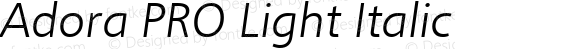 Adora PRO Light Italic