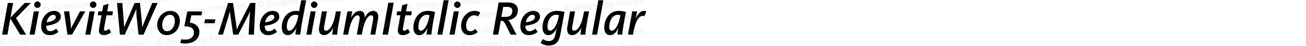 Kievit W05 Medium Italic