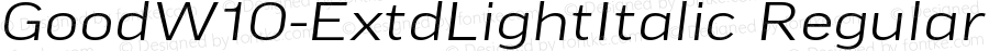 Good W10 Extd Light Italic