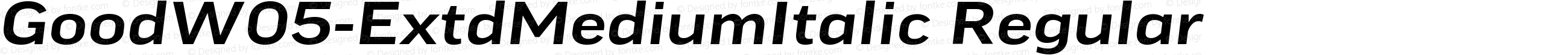 Good W05 Extd Medium Italic