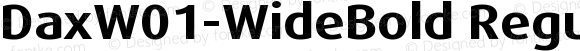 DaxW01-WideBold Regular Version 7.504