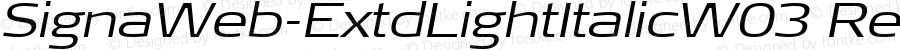 SignaWeb-ExtdLightItalic W03 Rg