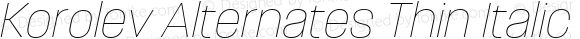 Korolev Alternates Thin Italic