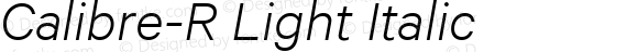 Calibre-R Light Italic