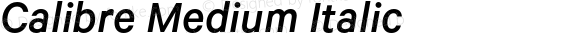 Calibre Medium Italic Version 1.005 | web-OT