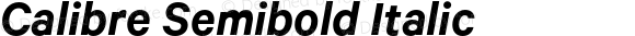 Calibre Semibold Italic Version 1.005 | web-OT