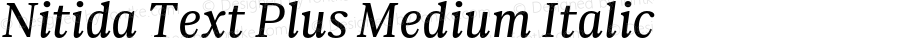 Nitida Text Plus Medium Italic