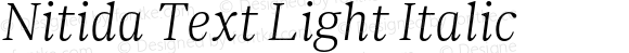 Nitida Text Light Italic